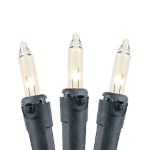 Black Wire Clear Christmas Mini Lights 50 Light 11 Feet Long
