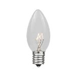 C9 25 Light String Set with Clear Bulbs on Black Wire