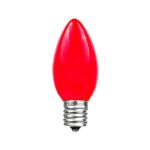 C9 25 Light String Set with Ceramic Red Bulbs on Black Wire