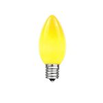 25 Light String Set with Yellow Ceramic C7 Bulbs on White Wire