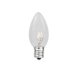 100 C7 String Light Set with Clear Bulbs on Brown Wire