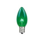C7 25 Light String Set with Green Twinkle Bulbs on Black Wire