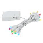 20 LED Battery Operated Lights Multi White Wire