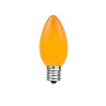 100 C7 String Light Set with Orange Ceramic Bulbs on Black Wire