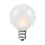 100 G40 Globe String Light Set with Frosted White Bulbs on Green Wire