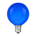 100 G40 Globe String Light Set with Blue Bulbs on Brown Wire