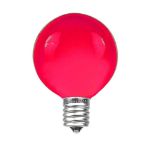25 G40 Globe String Light Set with Pink Satin Bulbs on Black Wire