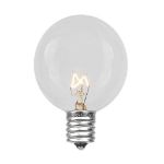 100 G40 Globe String Light Set with Clear Bulbs on Black Wire