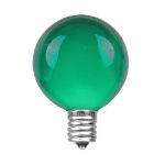 100 G40 Globe String Light Set with Green Bulbs on Black Wire