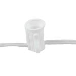 25 Light String Set with Blue LED C7 Bulbs on White Wire