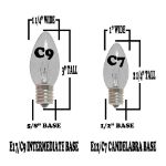 25 Twinkling C9 Christmas Light Set - Black Light Very Dark Purple - Green Wire