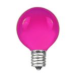 100 G50 Globe Light String Set with Purple on Green Wire