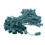 100 G50 Globe Light String Set with Red on Green Wire