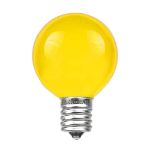 100 G50 Globe Light String Set with Yellow Bulbs on Black Wire