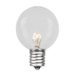 25 Clear G50 Commercial Grade Intermediate Base Light Set