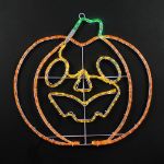 22" Halloween Pumpkin LED Rope Light Motif 