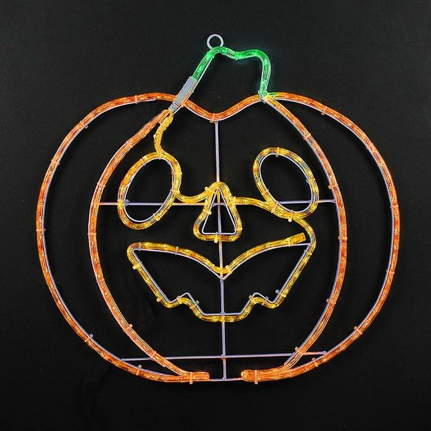 22" Halloween Pumpkin LED Rope Light Motif 
