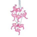 Flamingo Lights White Wire
