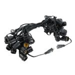 25 Clear S14 Commercial Grade Suspended Light String Set on 37.5' of Black Wire 