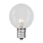 25 Clear G50 Suspended Commercial Grade Intermediate Base Light Set
