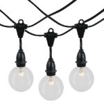 25 Clear G50 Suspended Commercial Grade Intermediate Base Light Set