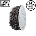 C9 1000' Spool 12" Spacing 8 Amp Brown Wire