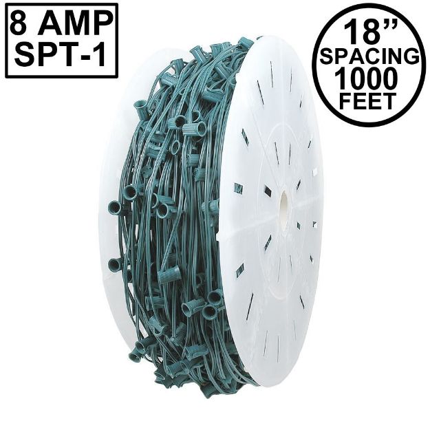 C9 1000' Spool 18" Spacing 8 Amp Green Wire