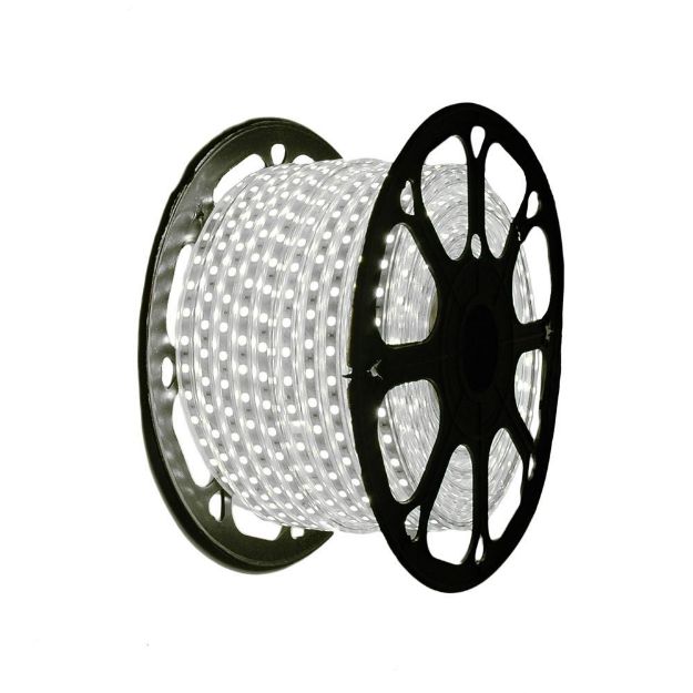 Pure White LED Strip Light Spool 164' of 1/2" 2 Wire 120V