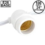 100' White Commercial Grade Stringer (E26 Base)