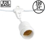 100' Suspended White Commercial Grade Stringer (E26 Base)