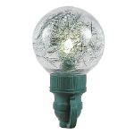 25 Warm White Tinsel LED G40 Pre-Lamped String Lights**ON SALE**