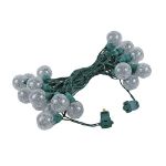 25 Warm White Tinsel LED G40 Pre-Lamped String Lights**ON SALE**