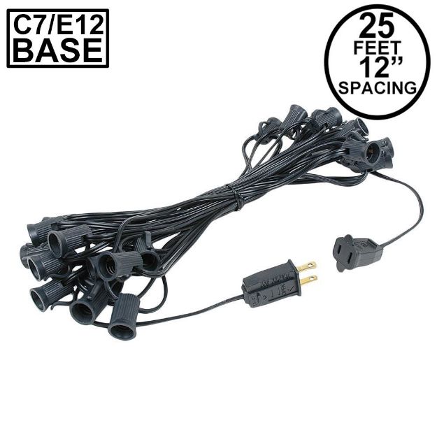 C7 25' Stringers 12" Spacing Black Wire