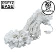 C9 200' Stringer 24" Spacing, 100 Sockets - White Wire