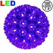 100 Purple LED 7.5" Sphere