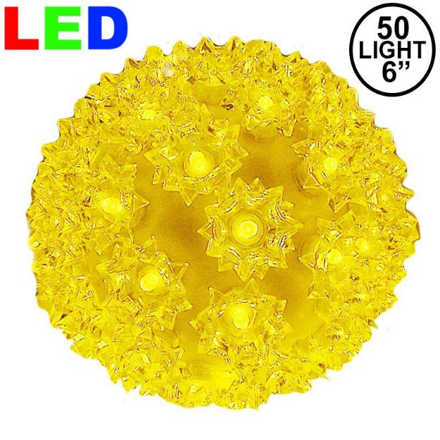 50 Yellow LED 6" Sphere