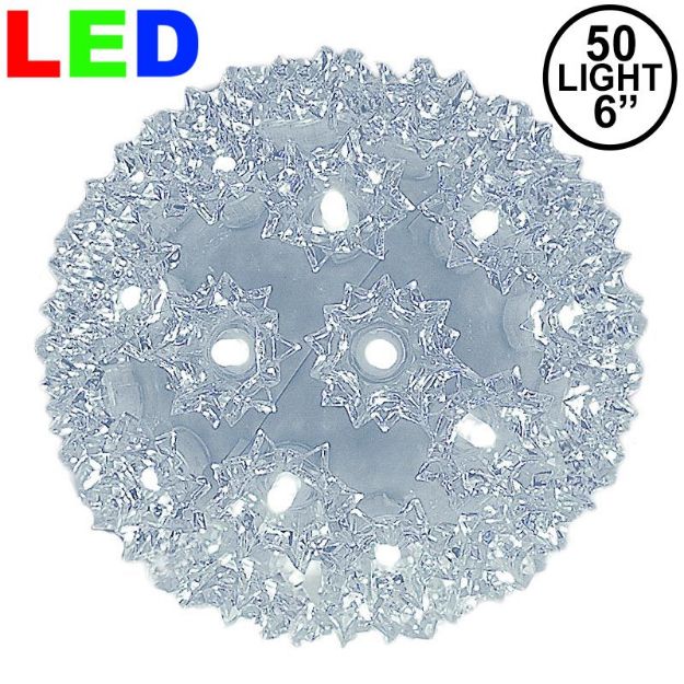 50 Pure White LED 6" Sphere