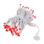 Commercial Grade Wide Angle 100 LED Red 34' Long White Wire