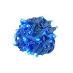 Coaxial 50 LED Blue 4" Spacing Green Wire