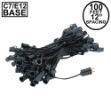 C7 100' String on Black Wire, 100 Sockets