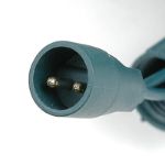 Coaxial 100 LED Green 6" Spacing Green Wire