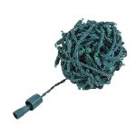 Coaxial 100 LED Green 6" Spacing Green Wire