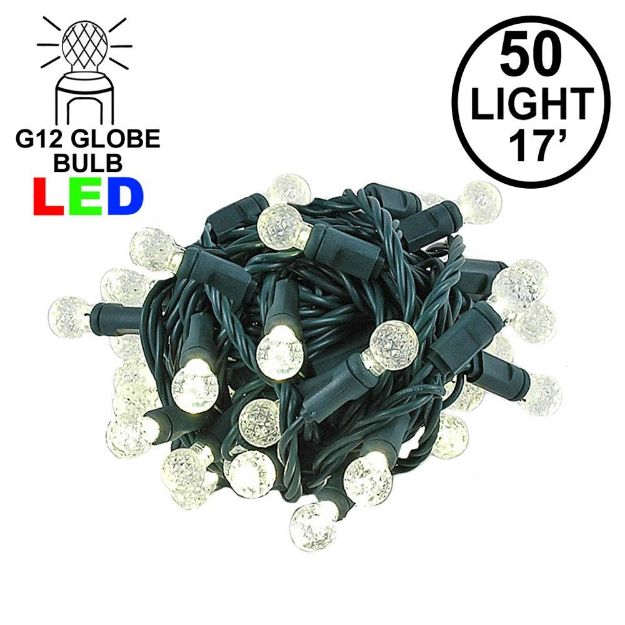 Coaxial G12 50 LED Warm White 4" Spacing Green Wire