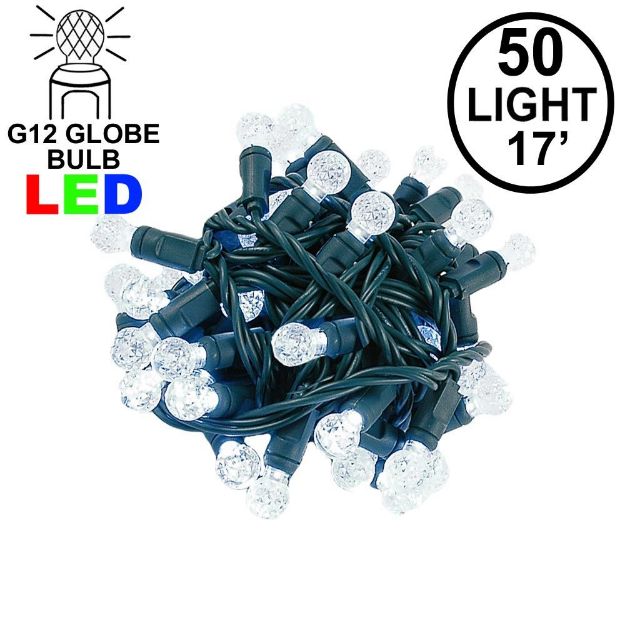 Coaxial G12 50 LED Pure White 4" Spacing Green Wire