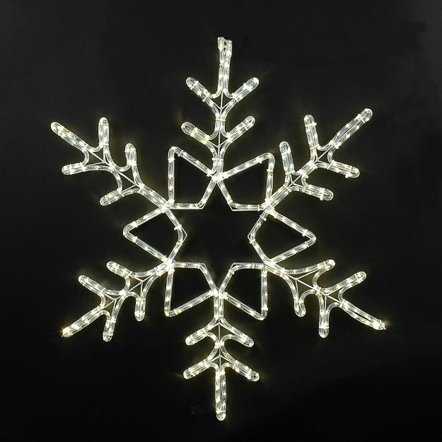 36" Deluxe LED Snowflake Warm White