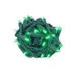 Coaxial 50 LED Green 6" Spacing Green Wire