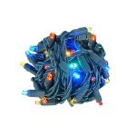 Coaxial 50 LED Multi 6" Spacing Green Wire