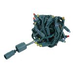 Coaxial 50 LED Multi 6" Spacing Green Wire