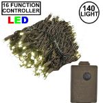 Warm White 140 LED Multi Function Chasing Christmas Lights 