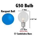 E12 Clear G50 7 Watt Replacement Bulbs 25 Pack E12 Base